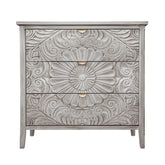 Indian Hand Carved Solid Wooden Bedside Table 01